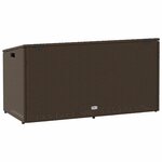 vidaXL Boîte de rangement de jardin marron 110x50x58 cm résine tressée