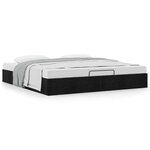 VidaXL Cadre de lit ottoman sans matelas noir 160x200 cm tissu