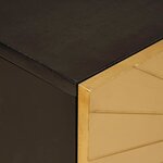 vidaXL Meuble TV Noir et or 105 x 33 x 46 cm bois de manguier massif