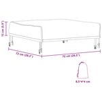 vidaXL Housse de meubles d'extérieur 72 x 72 x 15 cm Tissu Oxford 420D