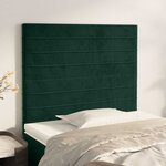vidaXL Tête de lit Vert foncé 100x5x118/128 cm Velours