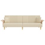 vidaXL Canapé-lit avec accoudoirs crème tissu