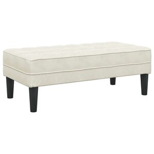 vidaXL banc Crème 113 x 57 x 39 cm Velours