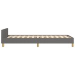 vidaXL Cadre de lit sans matelas gris foncé 90x190 cm tissu