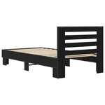 vidaXL Cadre de lit avec tête de lit Chêne noir 80 x 200 cm