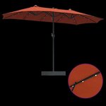 vidaXL Parasol de jardin Couleur terre cuite 385 x 209 x 244 cm tissu