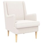 vidaXL Fauteuil Crème Bouclé