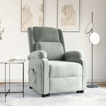 vidaXL Fauteuil gris clair velours