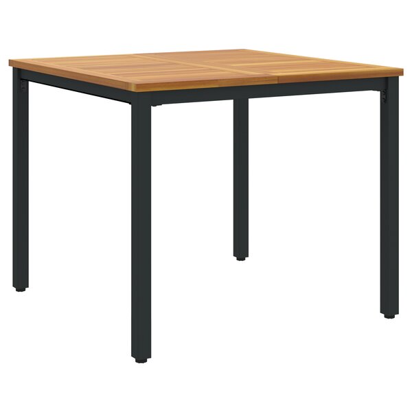 Table de jardin vidaXL 90x90x75 cm en bois d'acacia massif et métal