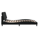 vidaXL Cadre de lit avec LED sans matelas noir 140x200 cm velours
