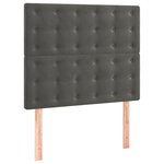 vidaXL Têtes de lit 2 Pièces Gris foncé 80x5x78/88 cm Velours