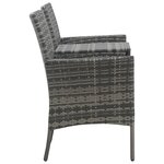 vidaXL Canapé jardin 2 places et table basse Résine tressée Anthracite