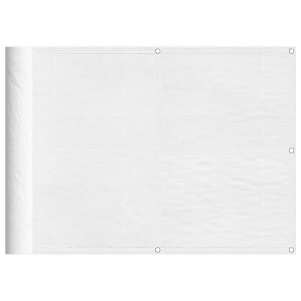 vidaXL Écran de balcon blanc 75x700 cm 100  polyester oxford