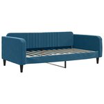 vidaXL Lit de jour avec lit gigogne bleu 100x200 cm velours