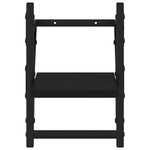 vidaXL Étagères murales avec barres 2 Pièces noir 20x25x30 cm
