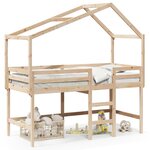 vidaXL Lit superposé avec échelle et toit sans matelas 80x200 cm