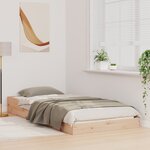 vidaXL Cadre de lit Marron 100 x 210 cm Bois massif en pin