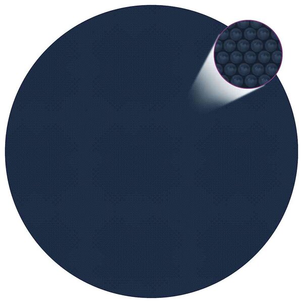 vidaXL Film solaire de piscine flottant PE 381 cm Noir et bleu