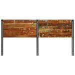 vidaXL Tête de lit 200 cm bois massif récupéré et fer
