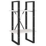 vidaXL Bibliothèque à 2 niveaux Blanc 40x30x70 cm Bois de pin massif