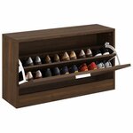 vidaXL Banc à chaussures Chêne marron 80x24x45 cm Bois d'ingénierie