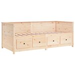 vidaXL Lit de jour sans matelas 90x190 cm bois de pin massif