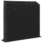 vidaXL Portant de bois de chauffage et housse de pluie acier galvanisé