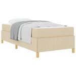 vidaXL Cadre de lit avec matelas Crème 80 x 200 cm tissu
