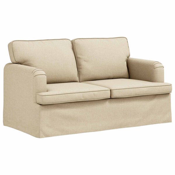 vidaXL Canapé Crème 144 x 80 x 85 cm tissu