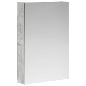 vidaXL Armoire Miroir de Salle de Bain Gris béton 40 x 10 5 x 60 5 cm
