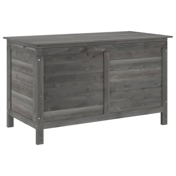 vidaXL Boîte de rangement de jardin anthracite bois massif de sapin