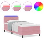 vidaXL Lit à ressorts avec matelas Rose 100 x 200 cm Velours