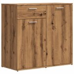 vidaXL Buffet chêne artisanal 80x36x75 cm bois d'ingénierie