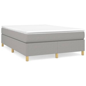 vidaXL Cadre de lit Gris clair 140x200 cm Tissu