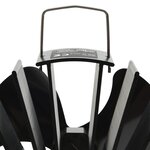 vidaXL Ventilateur de poêle alimenté par chaleur 3 pales Noir