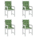 vidaXL Coussins de chaise à dossier bas lot de 4 modèle de feuille
