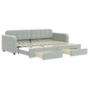 vidaXL Lit de jour avec gigogne et tiroirs sans matelas 80x200 cm
