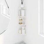 vidaXL Étagère Flottante d'Angle 4 pc Blanc 15 x 15 x 2 cm