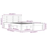 vidaXL Cadre de lit sans matelas 140x190 cm