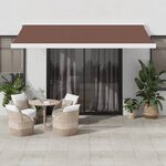 vidaXL Auvent rétractable automatique marron 450x300 cm