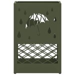 vidaXL Support de parapluie vert olive  28x12x41 cm  en acier