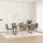 vidaXL Chaises à manger lot de 6 taupe tissu