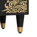 vidaXL Buffet avec tiroir Noir 38 x 33 x 160 cm Bois de mangue massif