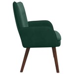 vidaXL Sofa 2 places Vert foncé 115 x 61 x 87 cm Velours (V)