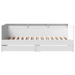 vidaXL Lit de jour avec tiroirs sans matelas blanc 100x200 cm