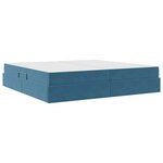 vidaXL Lit avec rangement et matelas Bleu foncé 200 x 200 cm Velours