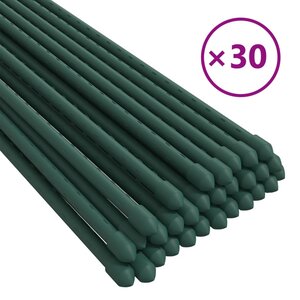 vidaXL Piquets pour plantes de jardin 30 Pièces vert 115 cm acier