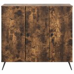 vidaXL Buffet Chêne fumé 89 x 34 5 x 80 cm Bois d'ingénierie