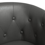 vidaXL Chaise cabriolet avec repose-pied gris similicuir