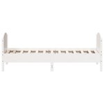 vidaXL Cadre de lit sans matelas blanc 90x190 cm bois de pin massif